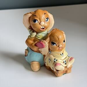 Vintage Pendelfin Studios Hand‎ Painted Stone Craft Made In England Dandy Rabbit